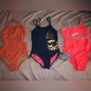 3 - girls size 7 swimming suits